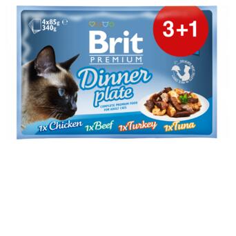 Корм для котов Brit Premium Cat pouch Семейная тарелка в соусе 12шт х 85g (111257) фото №1
