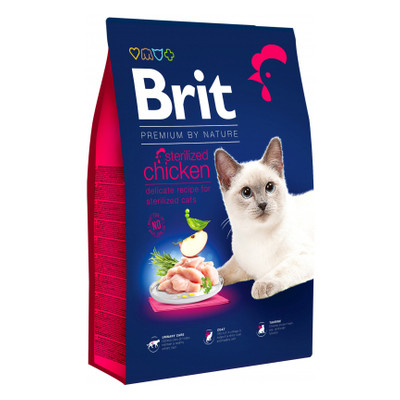 Сухий корм для кішок Brit Premium by Nature Cat Sterilised 8 кг (8595602553235) фото №1
