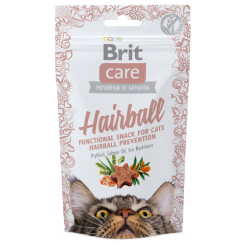 Ласощі для котів Brit Care Hairball з качкою 50 г (8595602521395) фото №1