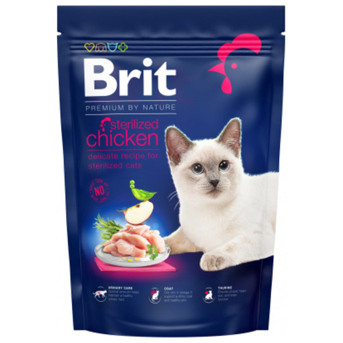 Сухий корм для кішок Brit Premium by Nature Cat Sterilised 800 г (8595602553075) фото №1