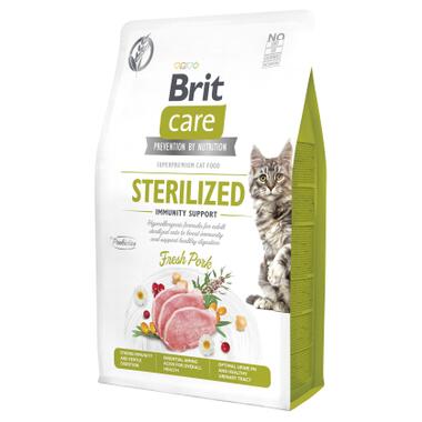 Сухий корм для кішок Brit Care Cat GF Sterilized Immunity Support зі свининою 2 кг (8595602565078) фото №1