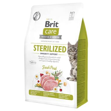 Сухий корм для кішок Brit Care Cat GF Sterilized Immunity Support зі свининою 400 г (8595602565061) фото №1