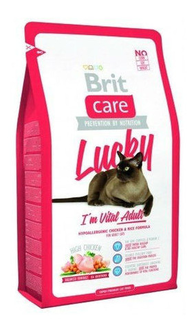 Корм для котов Brit Care Cat Lucky I am Vital Adult 7кг фото №1