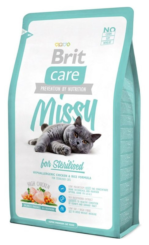 Корм для котов Brit Care Cat Missy for Sterilised 7кг фото №1