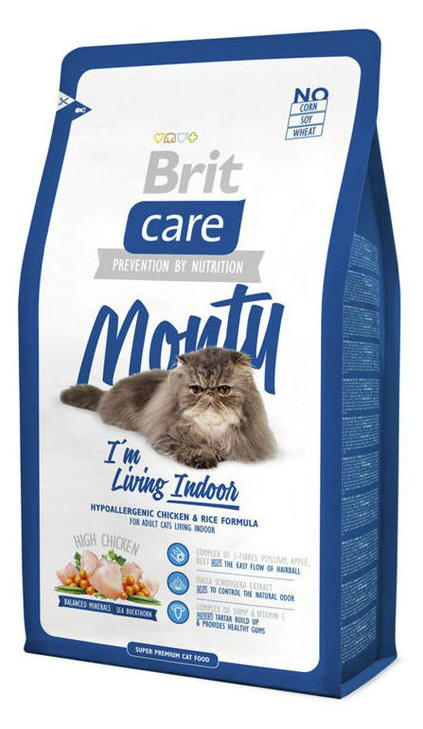 Корм для котов Brit Care Cat Monty I am Living Indoor 7кг фото №1