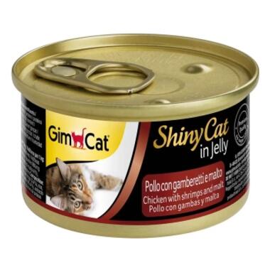 Консерви для котів GimCat Shiny Cat курка, креветка і мальт 70 г (4002064413273) фото №1