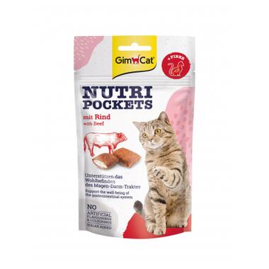 Ласощі для котів GimCat Nutri Pockets Яловичина + Солод (Мальт) 60 г (4002064400747) фото №1
