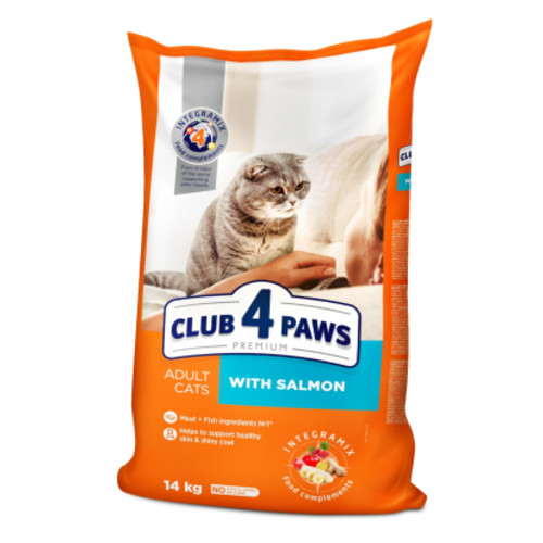 Сухий корм для котів Club 4 Paws Преміум. З лососем 14 кг (4820083909238) фото №1