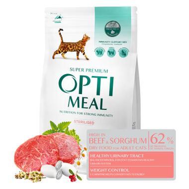 Сухий корм для кішок Optimeal для стерилізованих/кастрованих з високим вмістом яловичини та сорго 700 г (4820215369640) фото №10