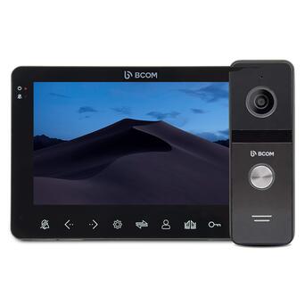 Комплект відеодомофону BCOM BD-780FHD Black Kit: відеодомофон 7 і відеопанель фото №1