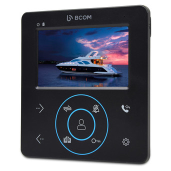 Комплект відеодомофона BCOM BD-480M Black Kit: відеодомофон 4 та відеопанель фото №2