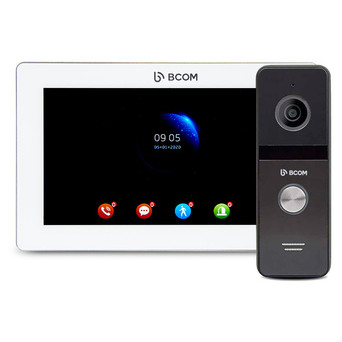 Комплект відеодомофона BCOM BD-770FHD/T White Kit: відеодомофон 7 з детектором руху та підтримкою Tuya Smart та відеопанель фото №1