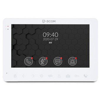 Комплект відеодомофона BCOM BD-780M White Kit: відеодомофон 7 з детектором руху та відеопанель фото №2