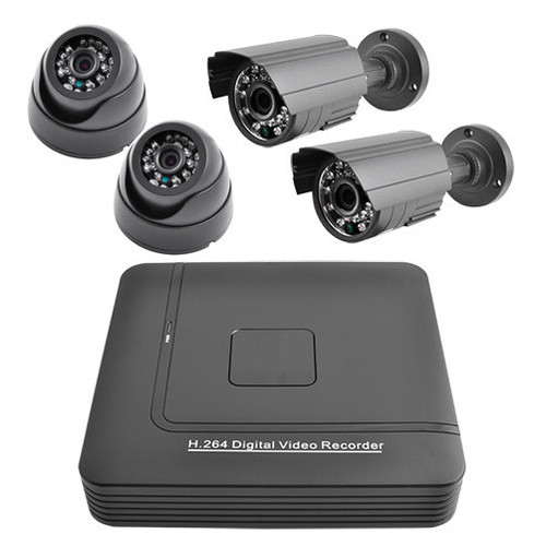 Комплект видеорегистратор+камеры Luxury KN1004DP фото №1