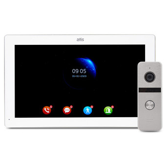 Комплект відеодомофону Atis AD-1070FHD White AT-400FHD Silver фото №1