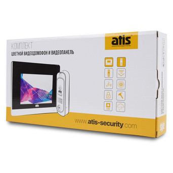 Комплект відеодомофона Atis AD-780MB Kit box: відеодомофон 7 з детектором руху та відеопанеллю фото №2