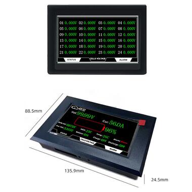 
JK BMS (Jikong) сенсорний LCD дисплей (LCD-4.3-RS485) 4.3 фото №2