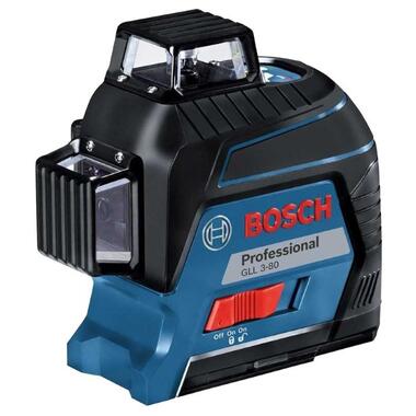 Нивелир лазерный Bosch Professional GLL 3-80 точность +/- 0.3 мм/м до 30 м/ с приемником 120м 0.82 кг (JN630.601.063.S00) фото №1