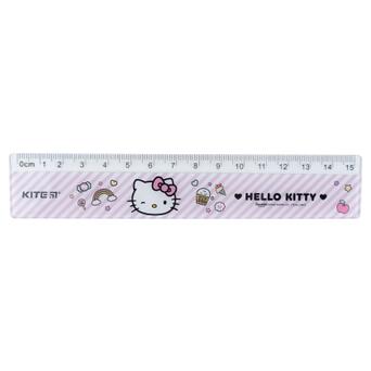Лінійка Kite пластикова Hello Kitty 15 см (HK22-090) фото №1