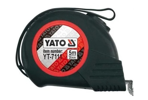 Рулетка Yato 5м х 25мм з магнітним наконечником (YT-7111) фото №1