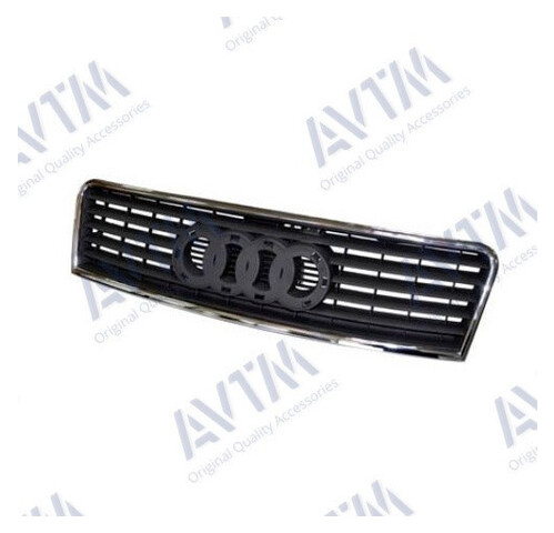 Решітка радіатора Avtm Audi A6 2001-2005 хром. рамка (180014999) фото №1