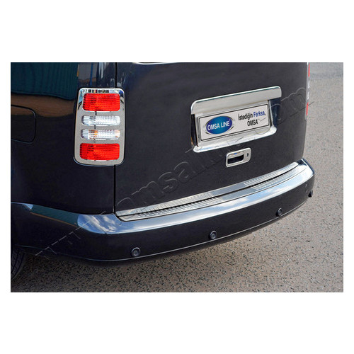 Накладка на бампер Omsaline VW Caddy (2003-2015) Накладка на задній бампер без напису (7520095) фото №1