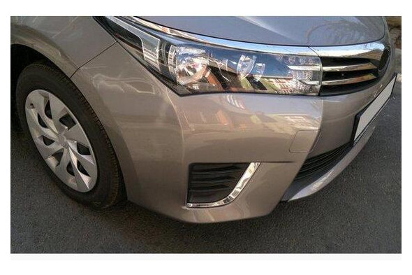 Накладки на протитуманки Toyota Corolla 2013-2019 2013-2016 нерж. (64444680) фото №1