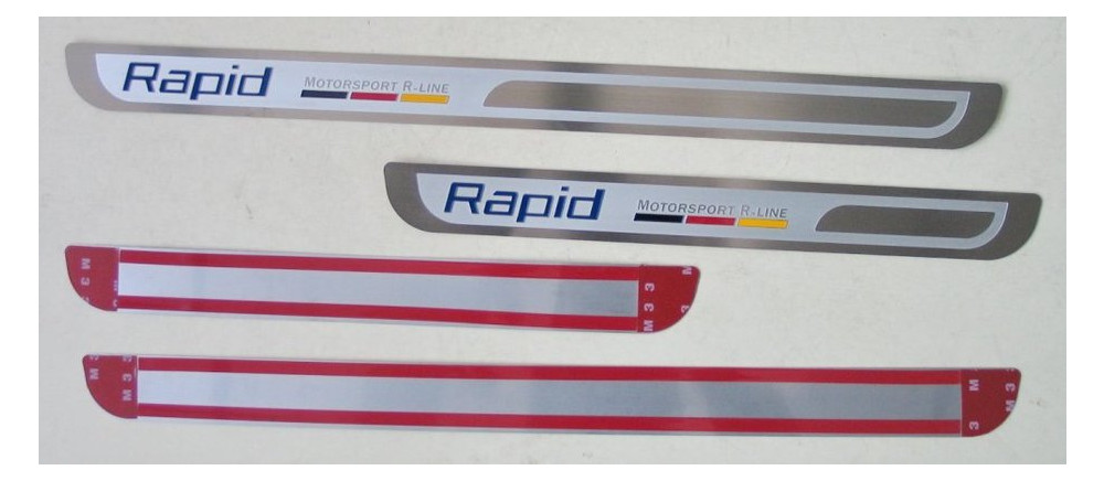 Skoda Rapid / Rapid Spaceback захисні на пороги дверних отворів (BSKXR1312-E) фото №5