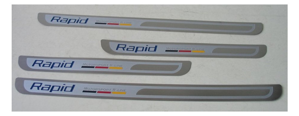 Skoda Rapid / Rapid Spaceback захисні на пороги дверних отворів (BSKXR1312-E) фото №2
