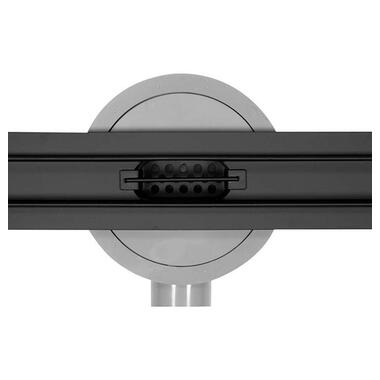 Трап для підлоги з нержавіючої сталі, чорний FALA SLIM BLACK; 50х3х7 см, сифон-56 мм (71635) фото №6