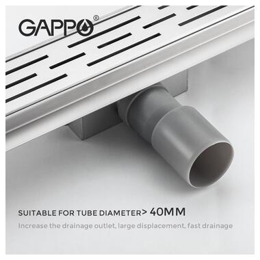 Душовий канал Gappo G89007-1 70х900 мм нержавіюча сталь  фото №4