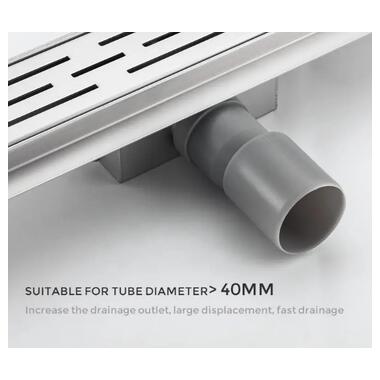 Душовий трап Gappo 70х800 мм нержавіюча сталь G88007-1 фото №4