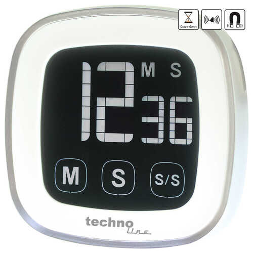 Таймер кухонний Technoline KT400 Magnetic Touchscreen White (KT400) фото №4