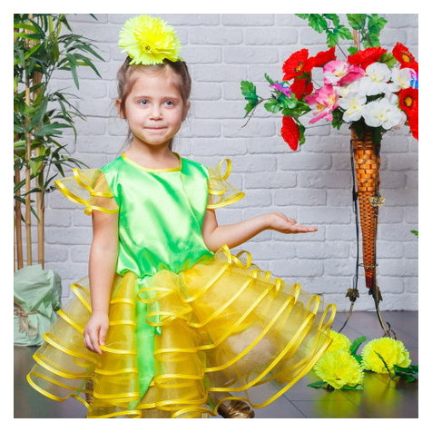 Карнавальный костюм для девочки Moda I Одуванчик универсал Желтый фото №1