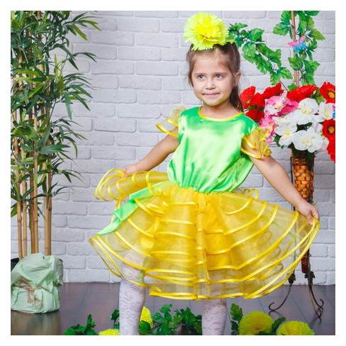 Карнавальный костюм для девочки Moda I Одуванчик универсал Желтый фото №2
