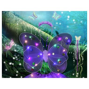 Карнавальне вбрання, що світиться Fashion Метелик 14116 фіолетовий фото №1
