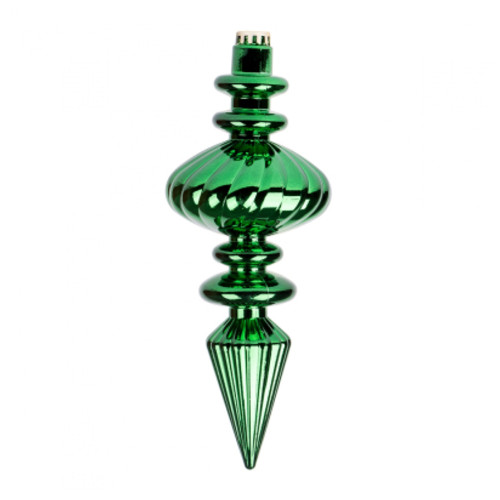 Ялинкова іграшка Novogod`ko Бурулька пластик 23 см зелена глянець (974092) фото №1