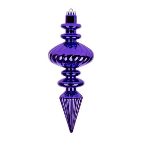 Ялинкова іграшка Novogod`ko Бурулька пластик 23 cм фіолетова глянець (974093) фото №1