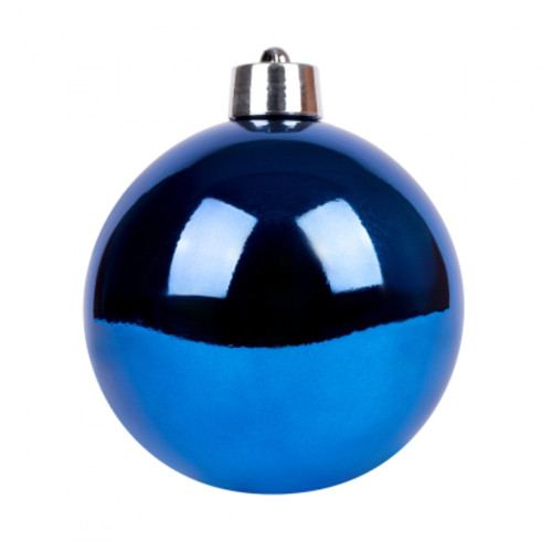 Ялинкова іграшка Novogod`ko шар пластик 30 см синя глянець (974083) фото №1