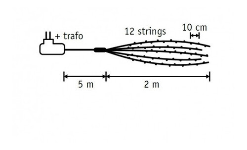 Лінійна гірлянда Luca Lighting LED Охоплення струн 2м срібна струна теплий білий (8718861853377) фото №6