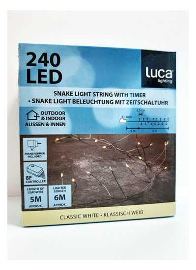 Лінійна гірлянда Luca Lighting LED Струна срібна 11 м білий теплий (8718861852660) фото №3