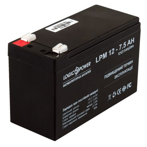 Акумуляторна батарея LogicPower 12V 7.5AH AGM (LPM 12 - 7.5AH) фото №1