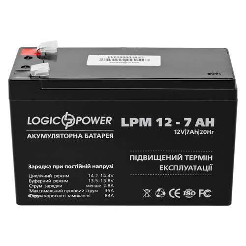 Акумулятор LogicPower LPM 12V 7.0AH AGM (LPM 12 - 7.0 AH) фото №1
