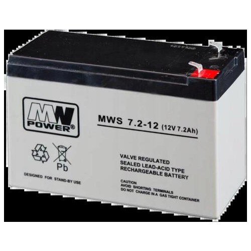 Акумуляторна батарея MW Power MWS 7.2-12 (12V 7.2Ah) AGM фото №1