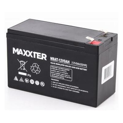 Батарея до ДБЖ Maxxter 12V 9AH (MBAT-12V9AH) фото №1