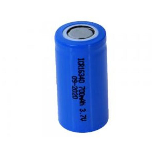 Акумулятор 16340/CR123 Li-Ion Batimex L16340-700, 700mAh, 1.4A, 4.2/3.7/2.75V, Flat Top, Blue фото №1