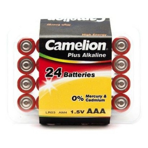 Батарейка Camelion Plus Alkaline AA (LR6) 24 шт (LR6-PB24) фото №1
