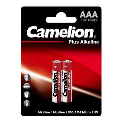 Батарейка Camelion AAA LR03/2BL Plus Alkaline (LR03-BP2) фото №1