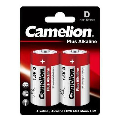 Батарейка Camelion D LR20/2BL Plus Alkaline (LR20-BP2) фото №1