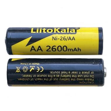 Акумулятор AA, Ni-26/AA 1.2V 2600mAh battery, LiitoKala, blister 1 pcs (Ni-26/AA) фото №2